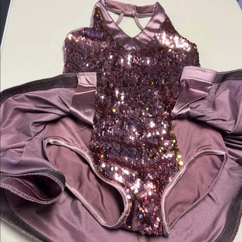Sparkling Purple/Pink Kids Dance Costume Sz M